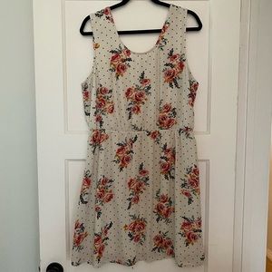 Floral and polka dot dress